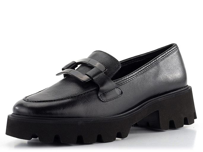 Ara užší kožené mokasíny Oxford Schwarz 12-21703-01